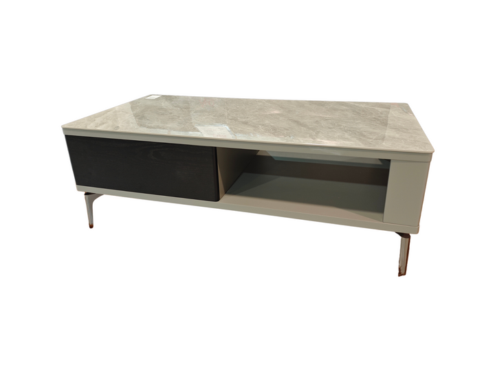 Solid Wood Coffee Table with Sintered Stone Top