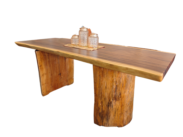 Natural Edge Solid Walnut Slab Dining Table