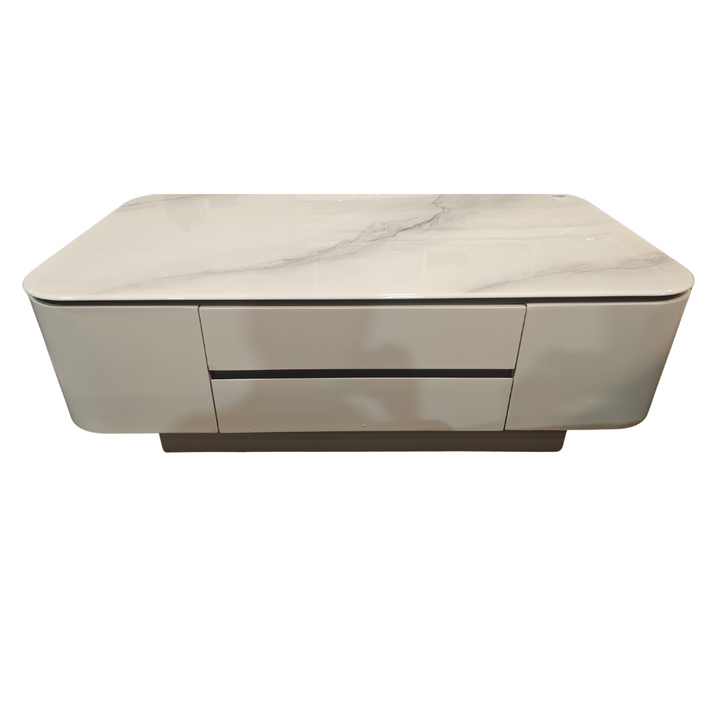 Solid Wood Coffee Table with Sintered Stone Top