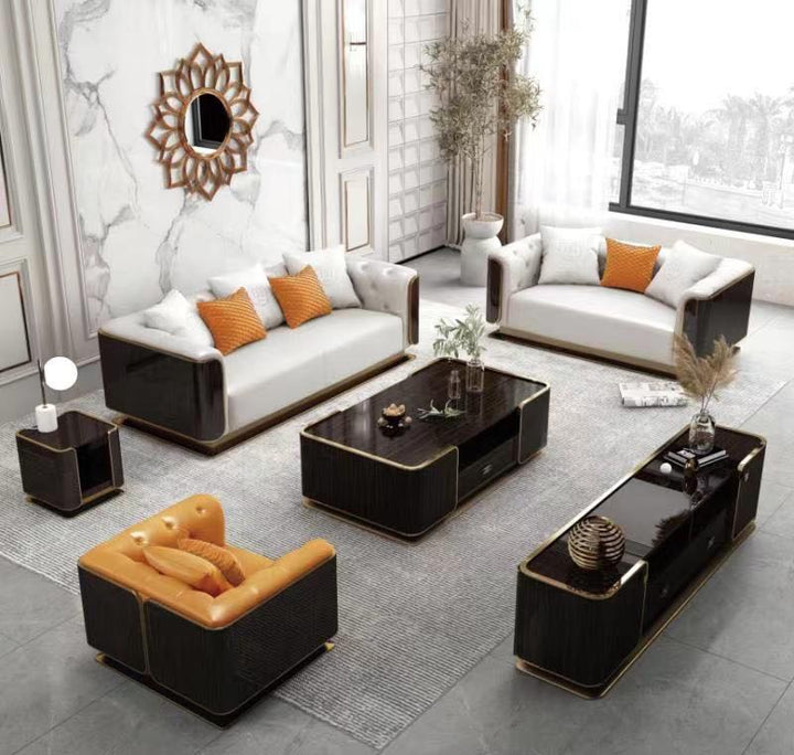 Lisbon Luxe Leather Sofa Set