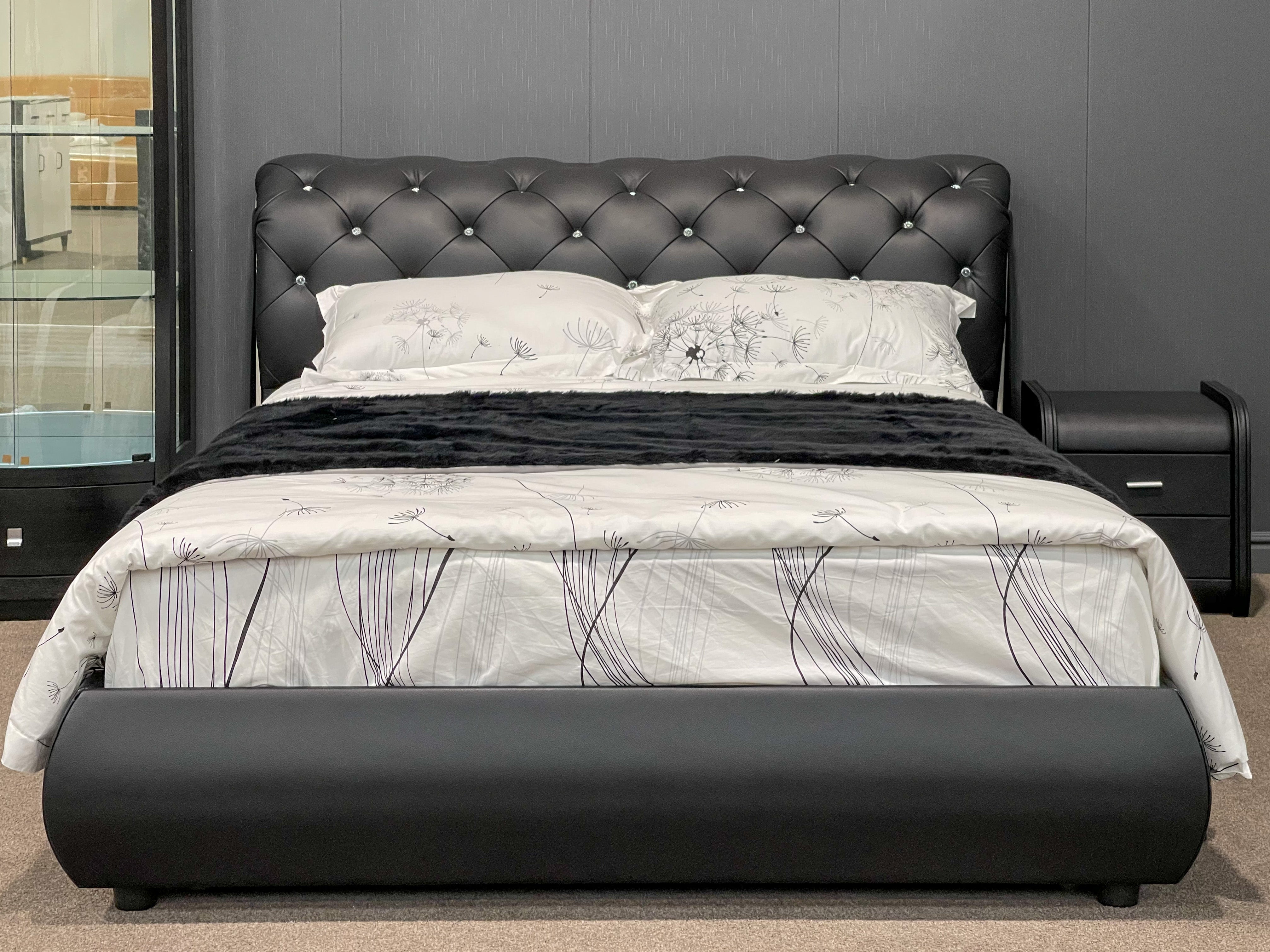 Aubrey Leather Queen Bed Frame - Preorder Available