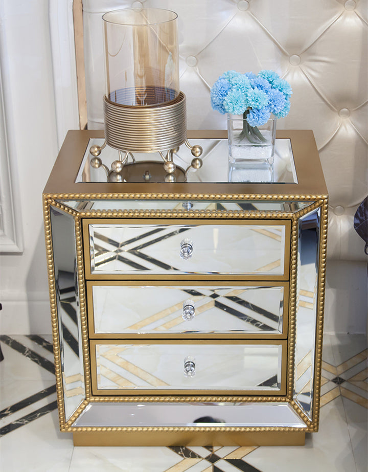 Bedside table YT32 Golden Mirror Surface