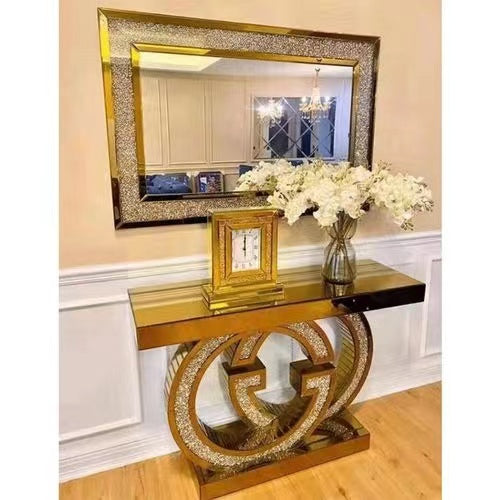 Mirror Surface Console Table Hallway Table (JS56)