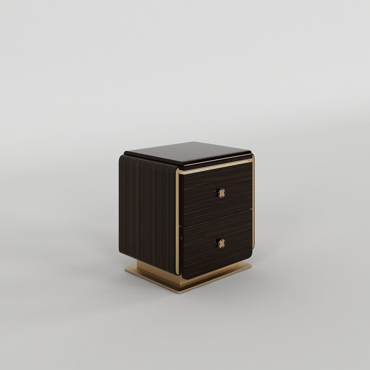 Modern Design Bedside table - Ebony